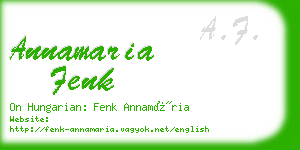 annamaria fenk business card